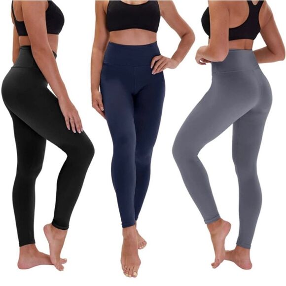 4 For $50 🎃Active Leggings NWOT Buttery Soft High-Waisted Maroon Super Stretchy - Picture 2 of 7